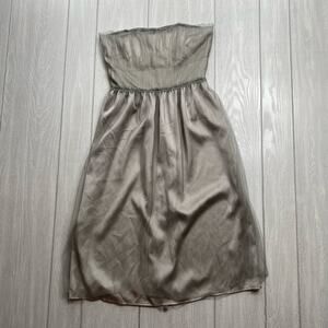Line + Dot Women's Silver Gray Strapless Tulle Dress Size XS X-Small